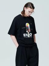 キャンペーンTシャツアイスクリーム/[ENJOY YOUR MEAL] CAMPAIGN 1/2 T-SHIRT ICE CREAM_BLACK