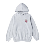 (フリース VER)ハートプリンティングパーカー/(FLEECE VER) HEART PRINTING HOODIE-WHITE MELANGE