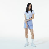 タイダイブロックミックスクロップTシャツ / PURPLE TIE-DYE BLOCK MIX CROP T-SHIRT