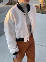 Softly corduroy boot-cut pants