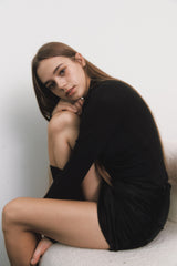 Shirring Top Black