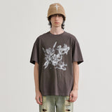 フラワーピグメントTシャツ
