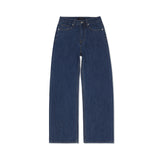 Womans Signature Stud Wide Fit Denim Pants Dark Indigo