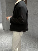 ロエウールカラースエードジャケット / loe wool collar suede jacket (3 colors)