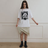 サテンレースミディスカート /Satin Lace midi skirt [3 Color]