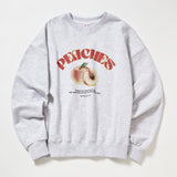 ピーチドローイングスウェットシャツ / PEACHES DRAWING SWEATSHIRT_WHITE MELANGE