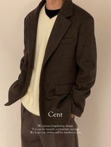 Simple wool jacket