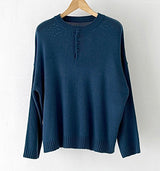 モカラウンドボタンニット/MOCA ROUND BUTTON KNIT(6COLOR)