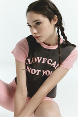 マッチカラーラブキャットTシャツ