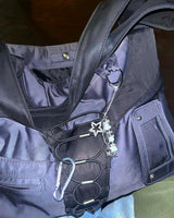 Silver three star cellphone strap