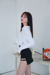 オープニングクロップドシャツ / HI (8285) opening cropped shirt