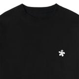 [UNISEX] ホワイト オッドフラワー刺繍スウェットシャツ