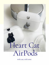 Heart cat AirPods Case_matt