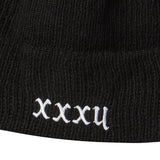 シグネチャーレタリングビーニー/SIGNATURE LETTERING BEANIE-BLACK