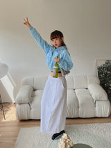 ピンタックドロングスカート / Pin-tucked Long Skirt (3color)