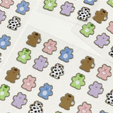 スーパーキュートメタルステッカーセットB/Super cute chanibear Metal sticker Set B