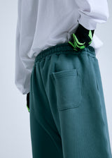 EMBLEM EMBROIDERRY SWEAT SHORTS_GREEN