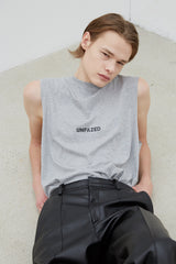 UNFAZED SLEEVELESS (GREY) (6562381037686)