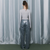 Line Stitch Bodysuit [Nude Gray]