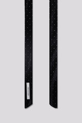 ブラック ベルベット ドット ネクタイ