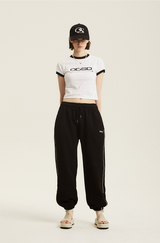 ODSDハウスクロップリンガーTシャツ/ ODSD House Crop Ringer T-shirt - 2COLOR