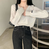 [Bellide made] Soft loose V-neck knitwear