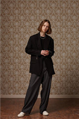 Buckle suit jacket - Black (4622117732470)