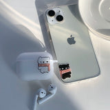 ホワイト - マフラー Somecat AirPods ケース_マット