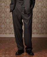 Belted wide slacks - Charcol (4622120091766)