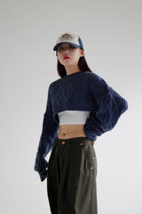 ボレロクロップニット/Dia Bolero Crop Knit (4color)
