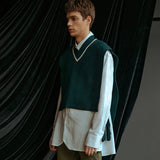 スクエアラムウールベスト / Square Lambs Wool Vest (4445006495862)