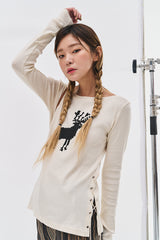 ディアアイレットTシャツ/Dear eyelet t (2 colors)