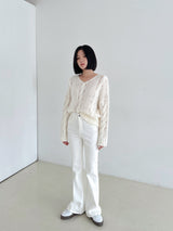 no.2356 ライズブーツカットパンツ / no.2356 Raised Bootcut Pants (2color)