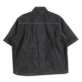 リネンデニムハーフジャケット