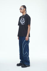 コンマデニムパンツ/Comma Denim Pants Blue