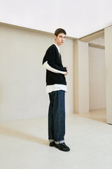 エルボーセクションヘビーカーディガン/ELBOW SECTION HEAVY CARDIGAN BLACK