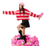 0 2 Lambs Wool Crop Stripe Knit - PINK (6626815180918)