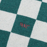 エンブロイダリーポイントチェッカーボードニット / EMBRODERY POINT CHECKERBOARD KNIT - GREEN