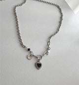 bru キッチブラックハートシックヒップネックレス/bru Kitchi Black Heart Chic Hip Necklace