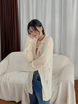 ロングダメージカーディガン / Long Damage Cardigan (3color)