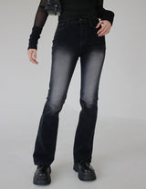 ブーツカットパンツ / no.2320 Black White Bootcut Pants