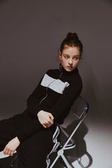 Lace 7 Track Top Black