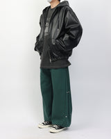 ビーガンレザー2ウェイフードジップアップ / Vigan Leather 2way Hood Zip-up