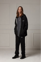 Pigment washed training pants - Black (4622123040886)