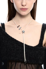 NO.482 [SILVER] STAR CODE LOCK NECKLACE