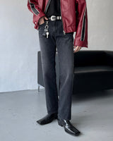 デイリーブラックブルーブーツカットデニム / Daily Black Blue Bootcut Denim