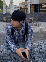Avant-check hooded shirt  3C
