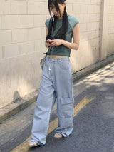 リル16スポーティーメッシュクロップ半袖Tシャツ / RilU 16 Sporty Mesh Crop Short-Sleeved T-Shirt