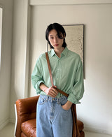 春ベリーストライプシャツ(4 color) (6677621899382)