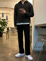 LMN プレミアムツイストセミジップアップニットウェア / LMN Premium Twisted Semi-Zipup Knitwear (7 color)
